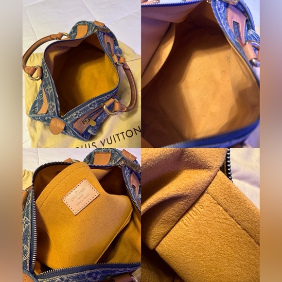 AUTHENTIC LOUIS VUITTON NEO SPEEDY DENIM HANDBAG - Picture 14 of 16